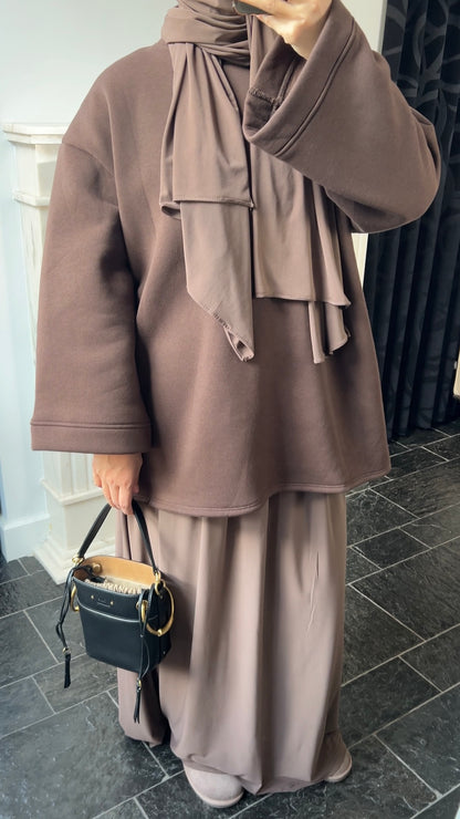 DARK BROWN KEEP ME WARM SWEATER