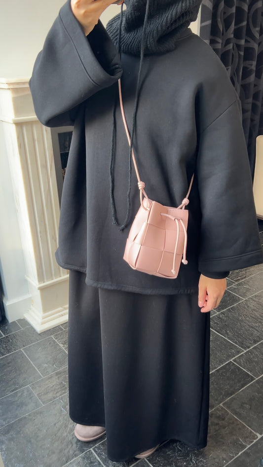 BLACK KEEP ME WARM SWEATER