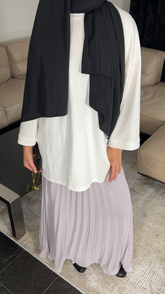 WHITE COTTON LONGSLEEVE