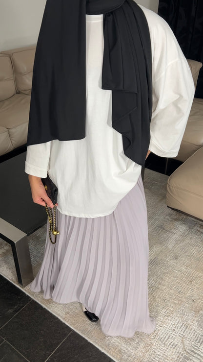 WHITE COTTON LONGSLEEVE