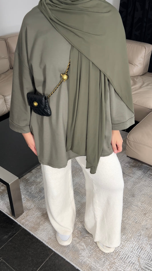 KHAKI COTTON LONGSLEEVE