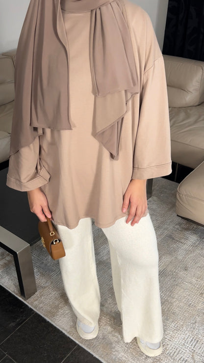 TAUPE COTTON LONGSLEEVE