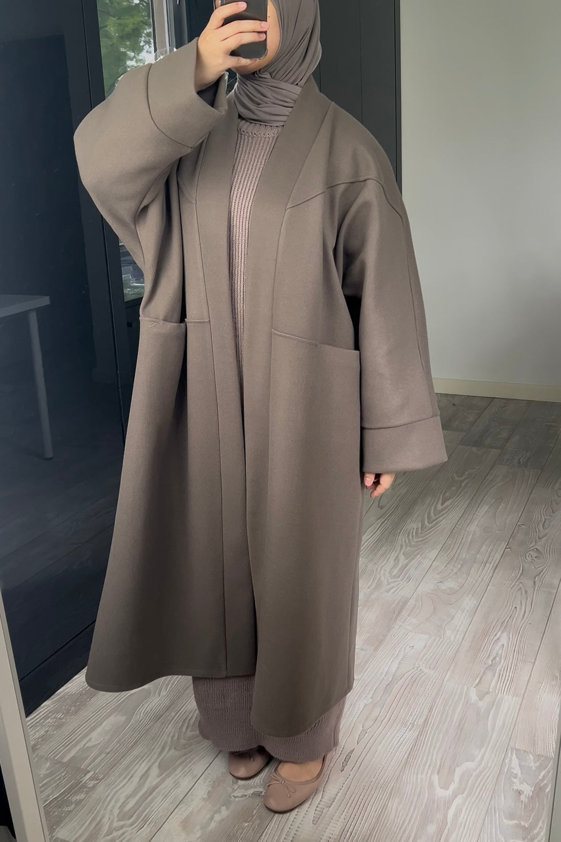 TAUPE OVERSIZED COAT