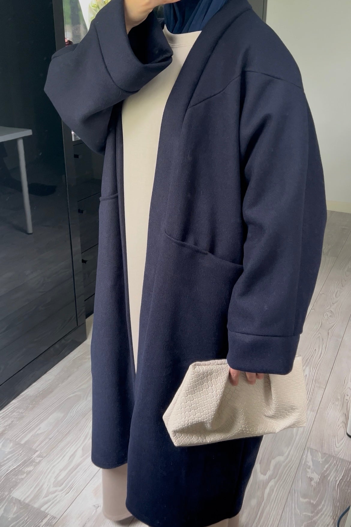 NAVY OVERSIZED COAT