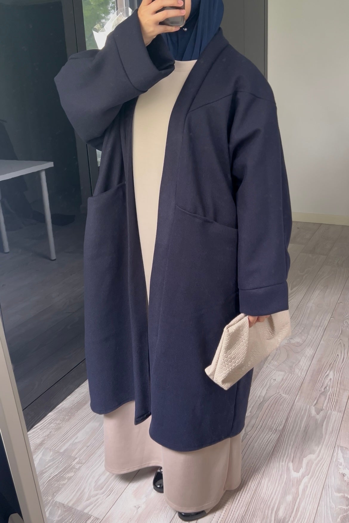 NAVY OVERSIZED COAT