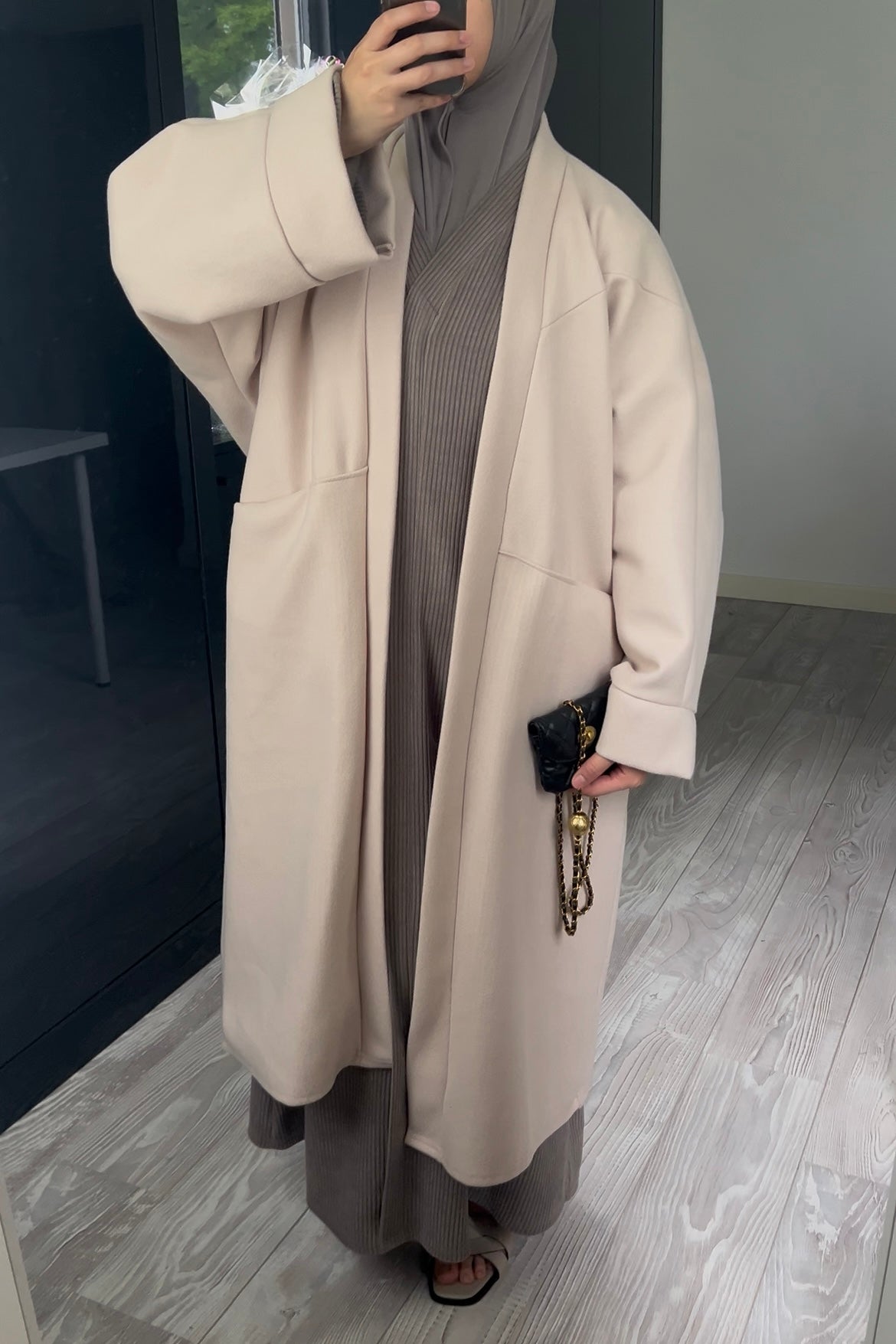 BEIGE OVERSIZED COAT