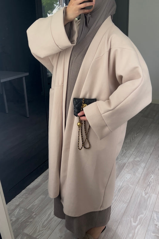 BEIGE OVERSIZED COAT