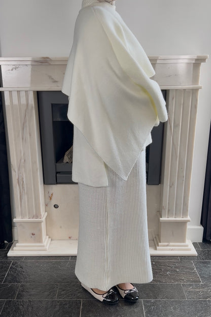 OFF-WHITE SCARF PONCHO