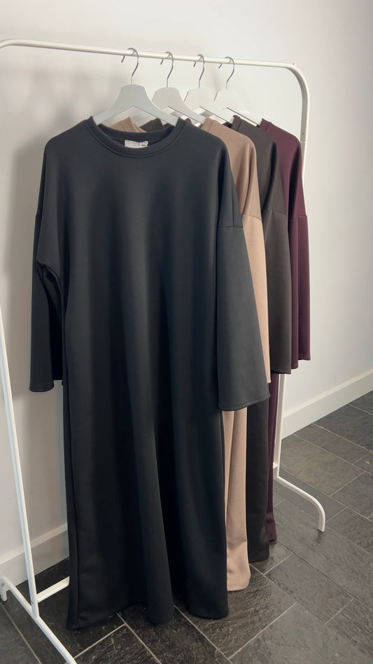 BLACK BUTTER ABAYA