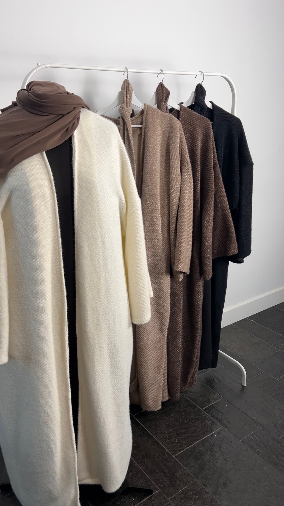 CHOCO TEDDY ABAYA COAT