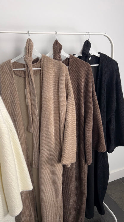 CHOCO TEDDY ABAYA COAT