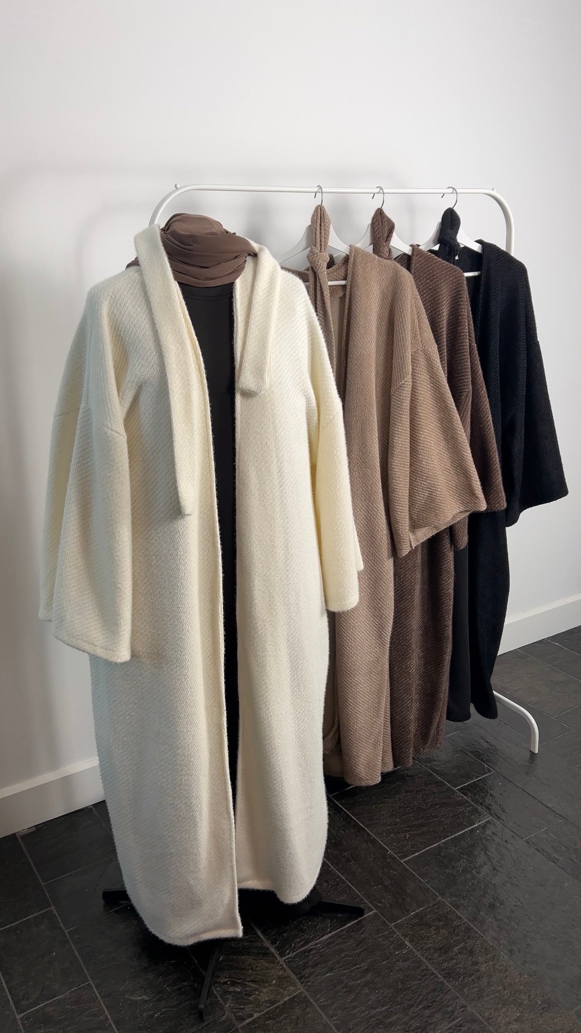 CHOCO TEDDY ABAYA COAT