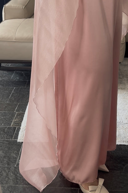 PINK CAPE DRESS