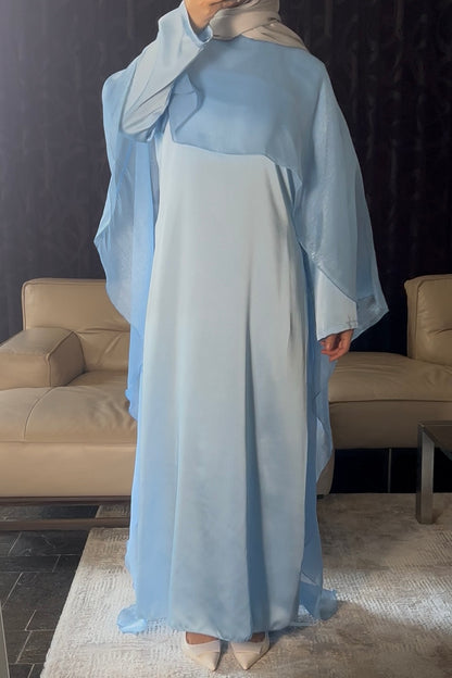 BABY BLUE CAPE DRESS