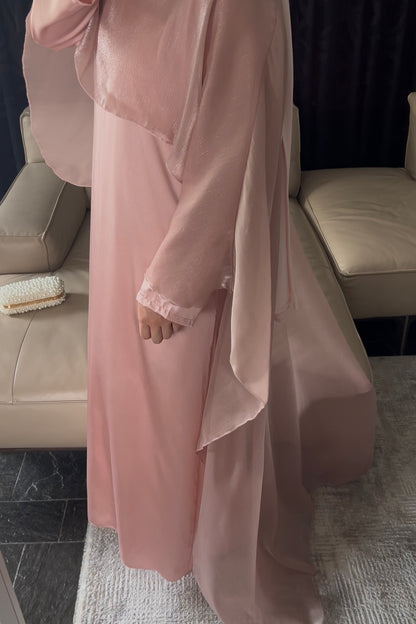 PINK CAPE DRESS