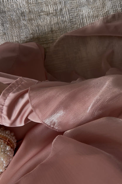 PINK CAPE DRESS