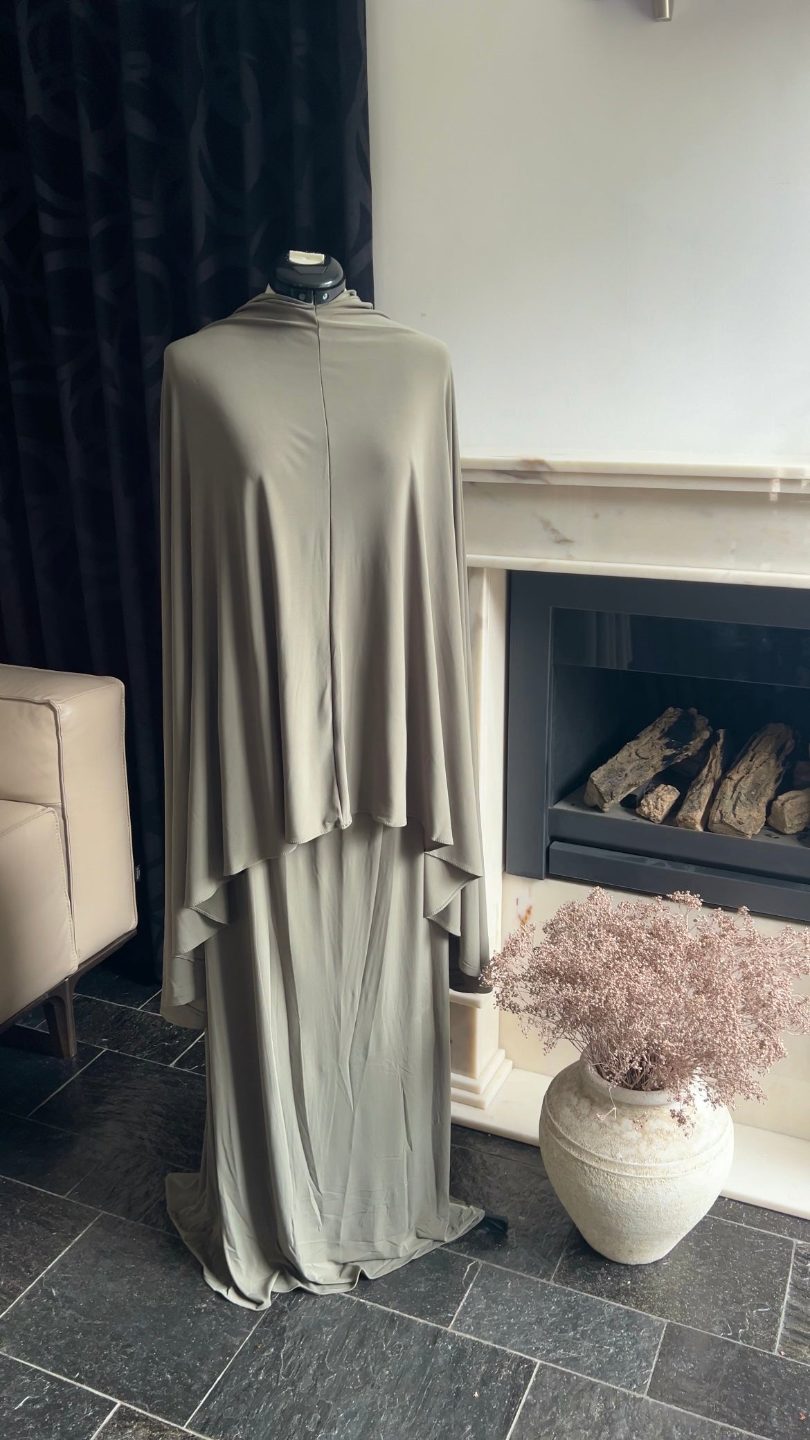 SKIRT KHIMAR SET KHAKI