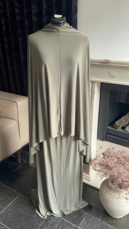 SKIRT KHIMAR SET KHAKI