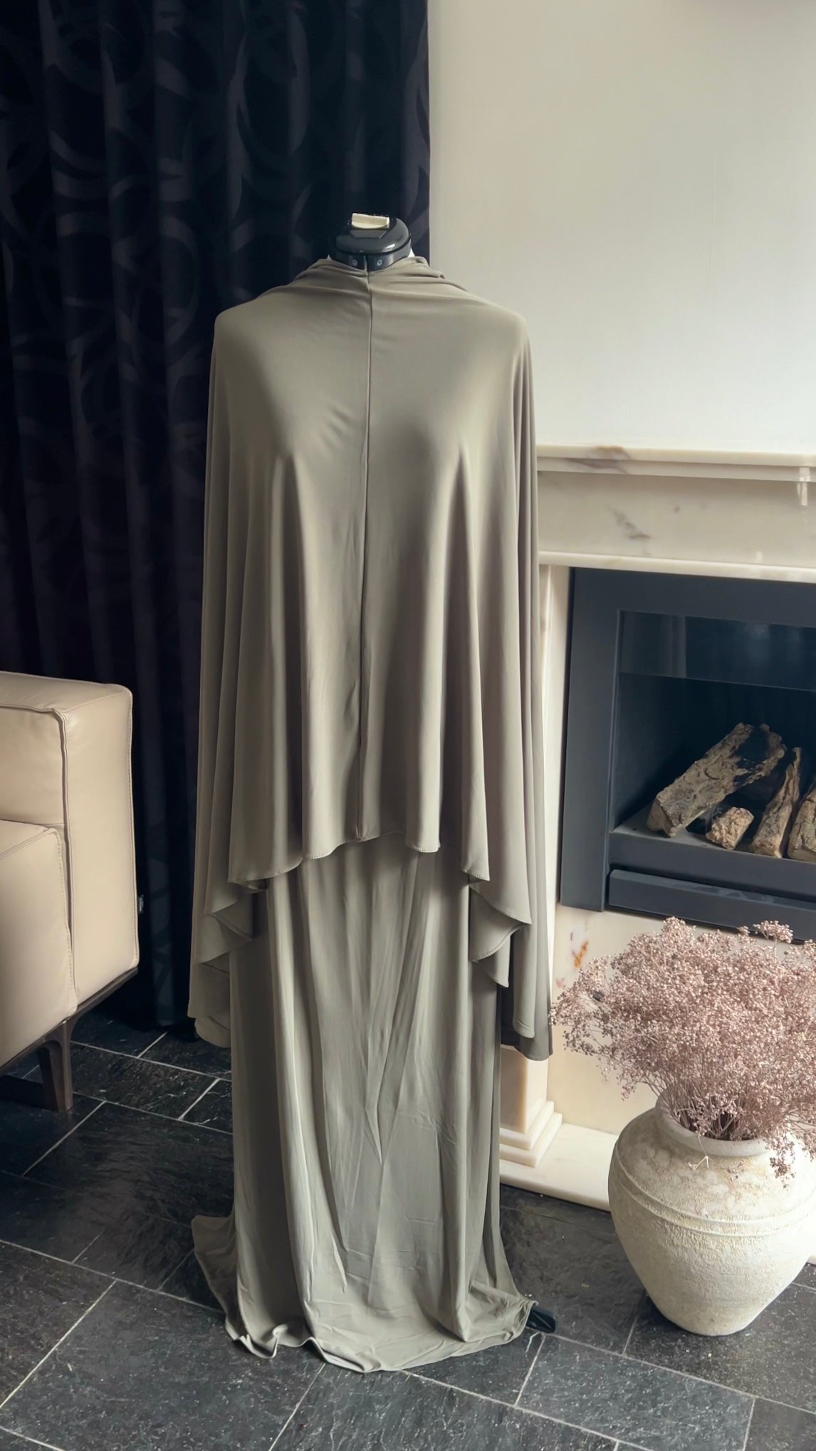 SKIRT KHIMAR SET KHAKI