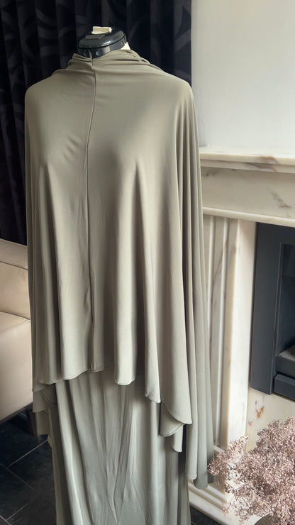 SKIRT KHIMAR SET KHAKI