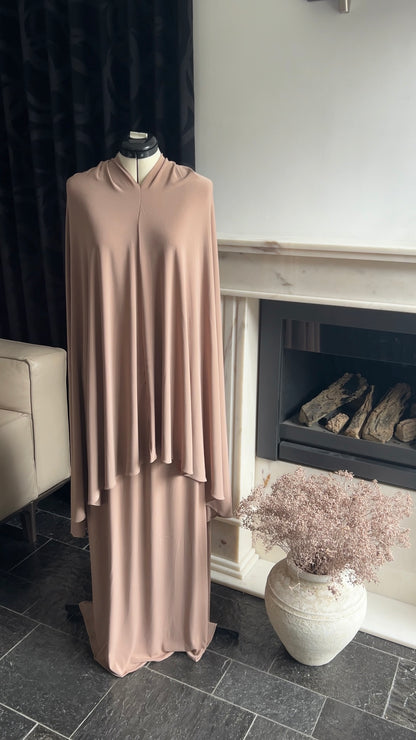 SKIRT KHIMAR SET BROWN