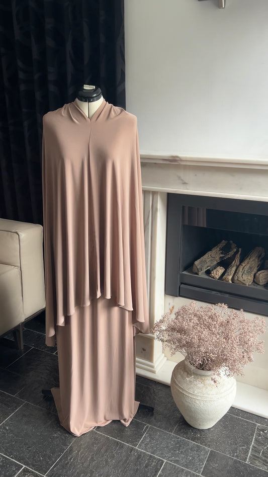 SKIRT KHIMAR SET BROWN