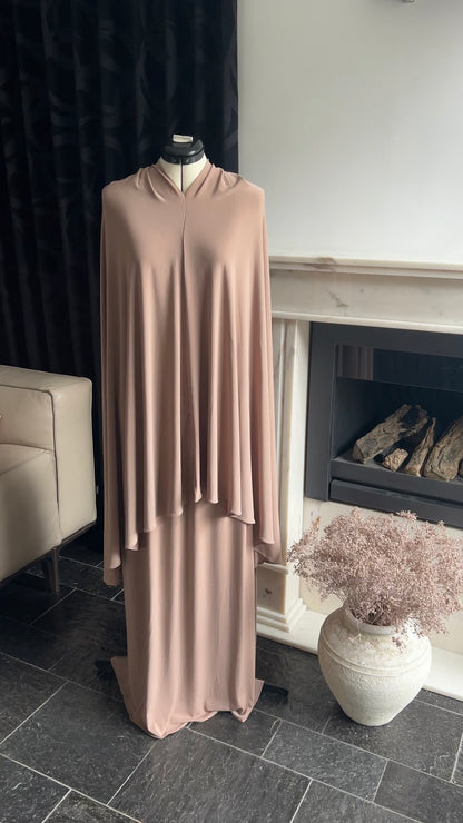 SKIRT KHIMAR SET BROWN