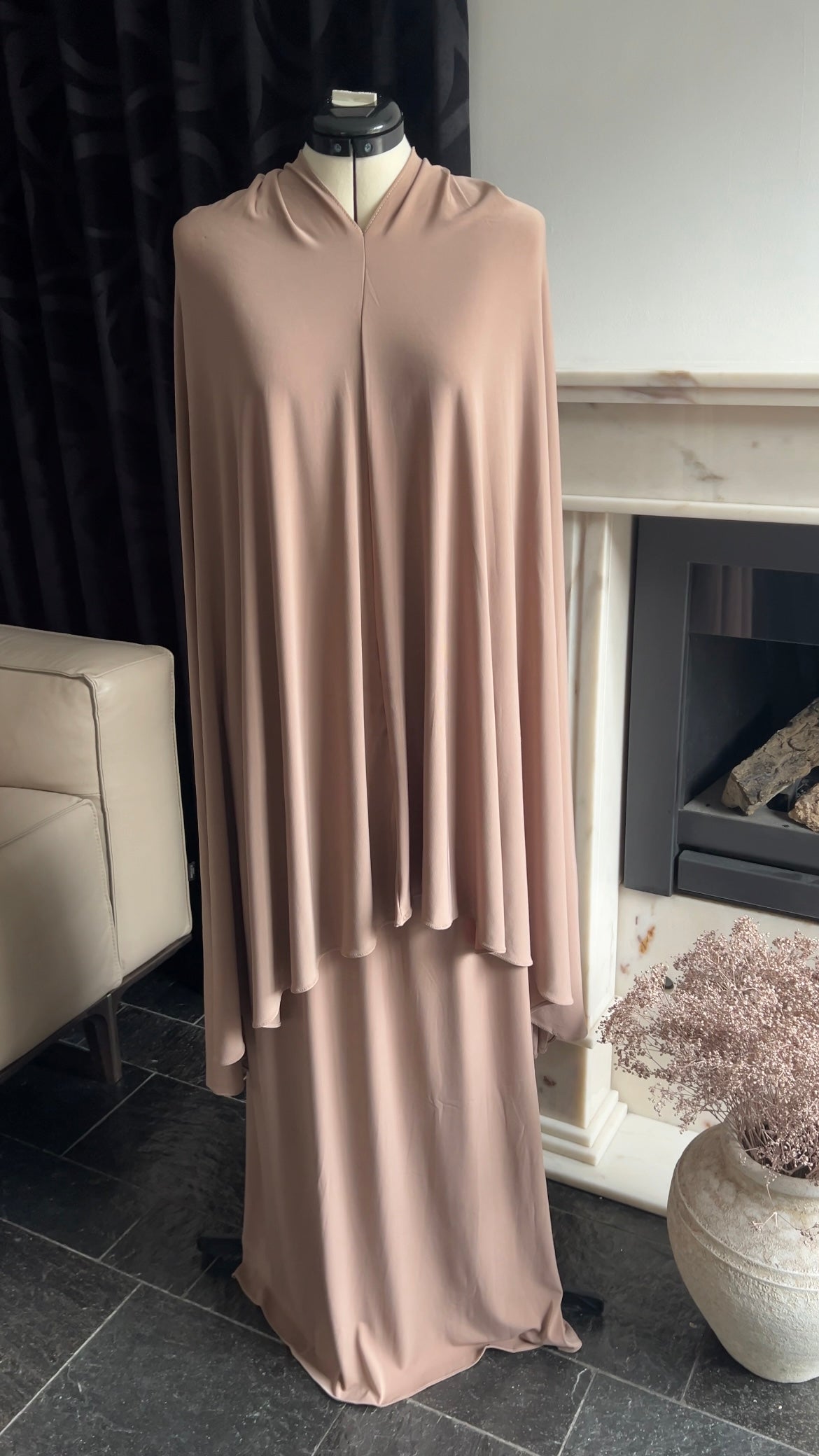 SKIRT KHIMAR SET BROWN