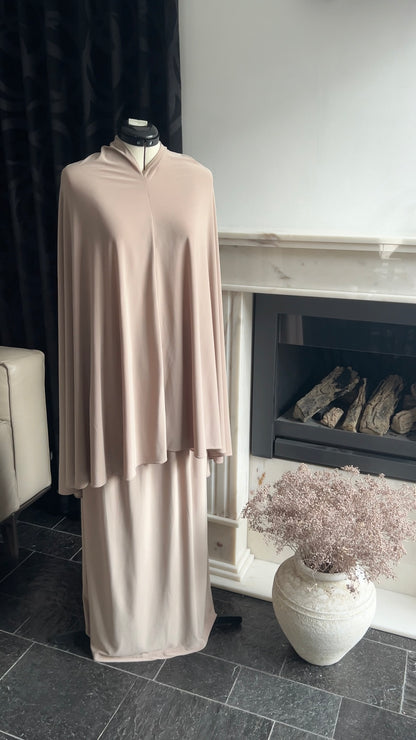 SKIRT KHIMAR SET CAMEL BEIGE