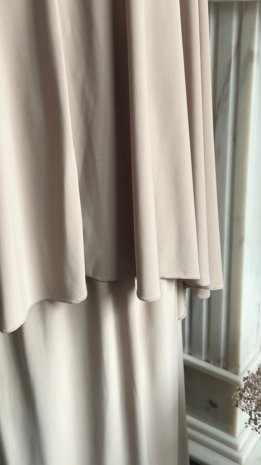 SKIRT KHIMAR SET CAMEL BEIGE