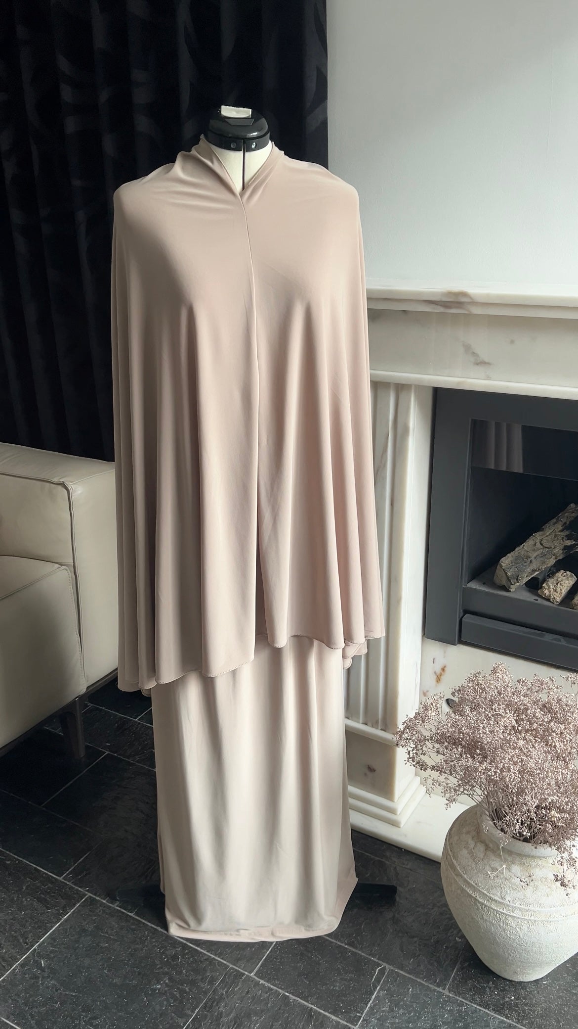 SKIRT KHIMAR SET CAMEL BEIGE