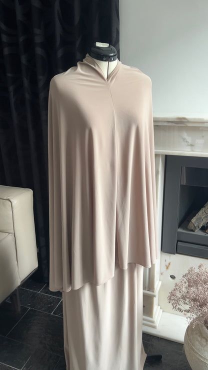 SKIRT KHIMAR SET CAMEL BEIGE