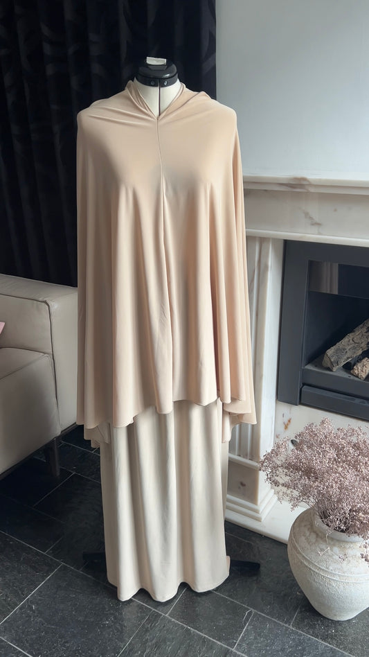 SKIRT KHIMAR SET SAND BEIGE