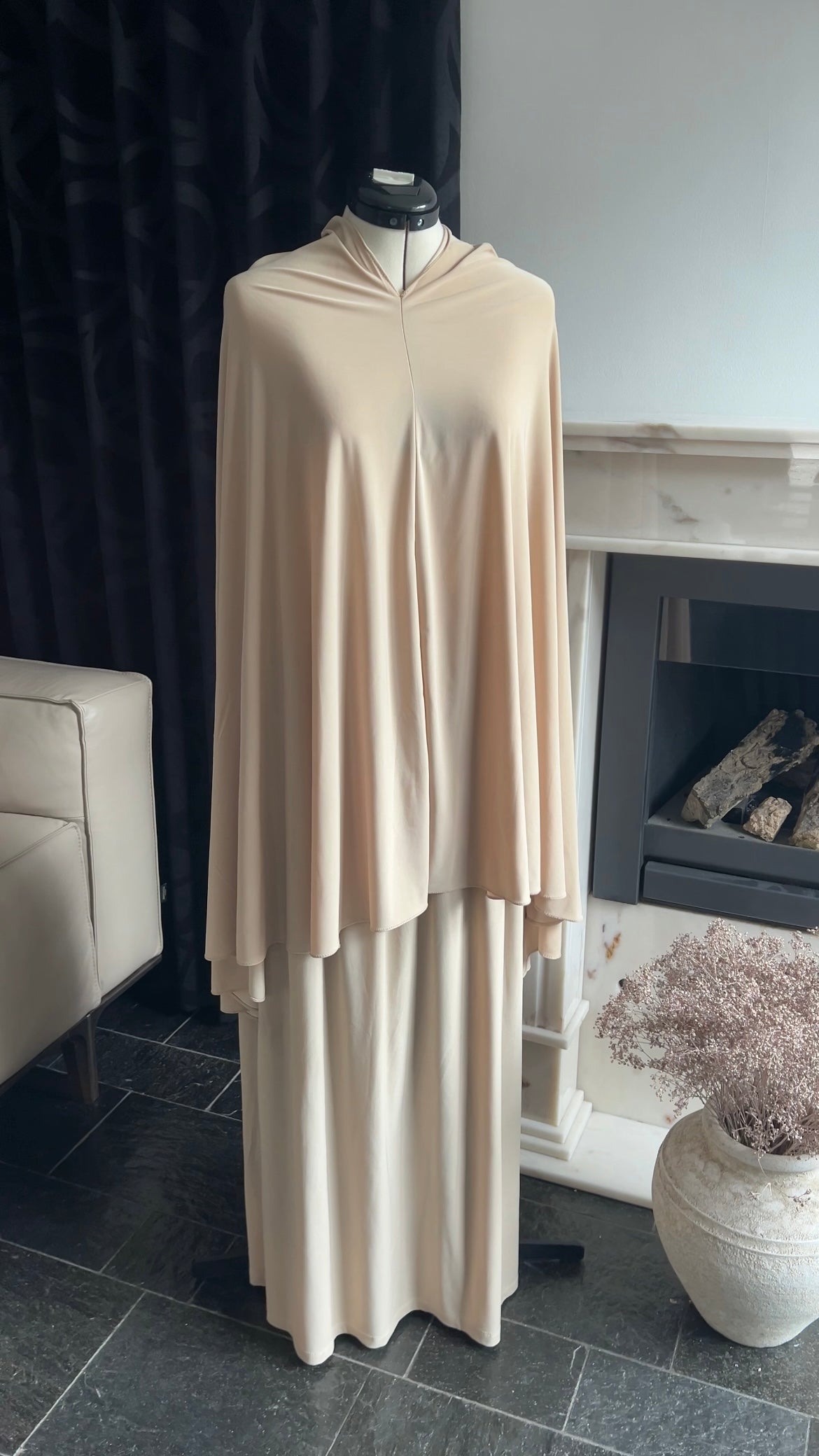 SKIRT KHIMAR SET SAND BEIGE