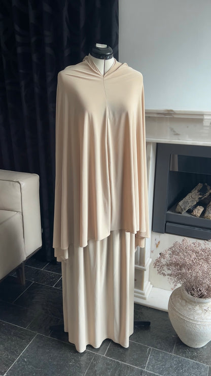 SKIRT KHIMAR SET SAND BEIGE