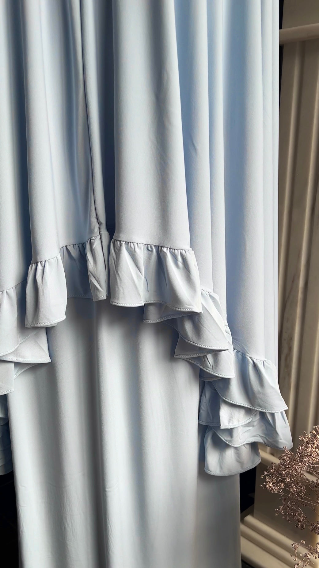 RUFFLE KHIMAR SET BABYBLUE