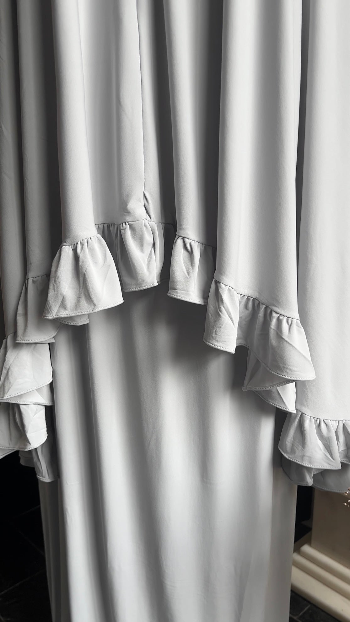 RUFFLE KHIMAR SET ICE BLUE