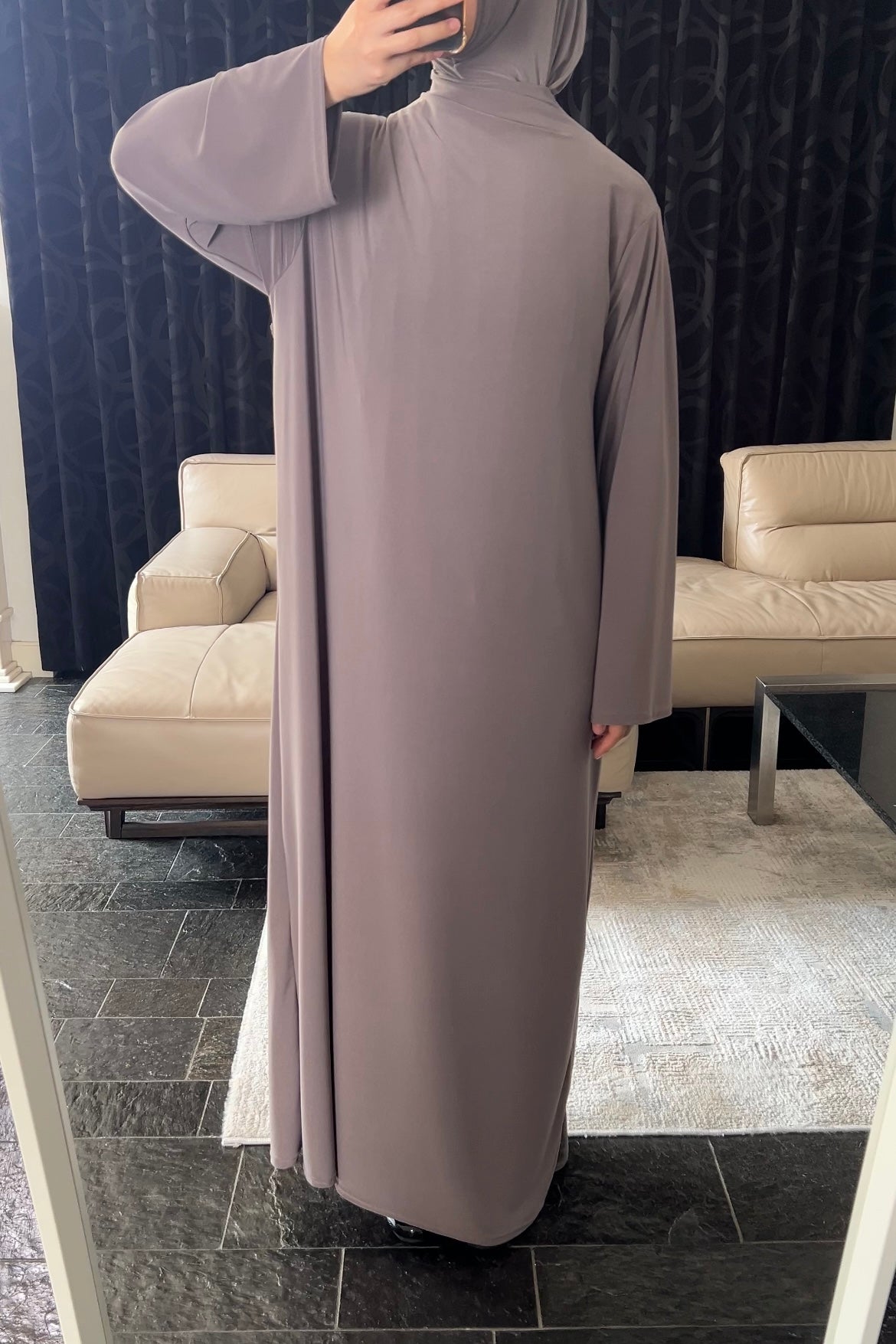 TAUPE KHIMAR SET