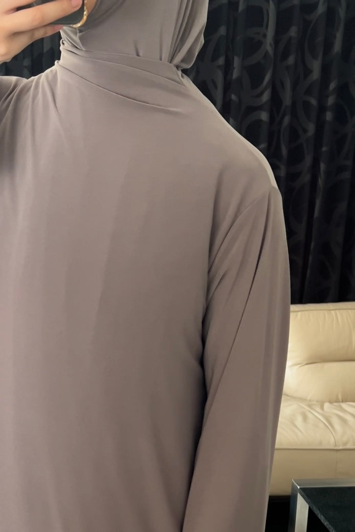 TAUPE KHIMAR SET