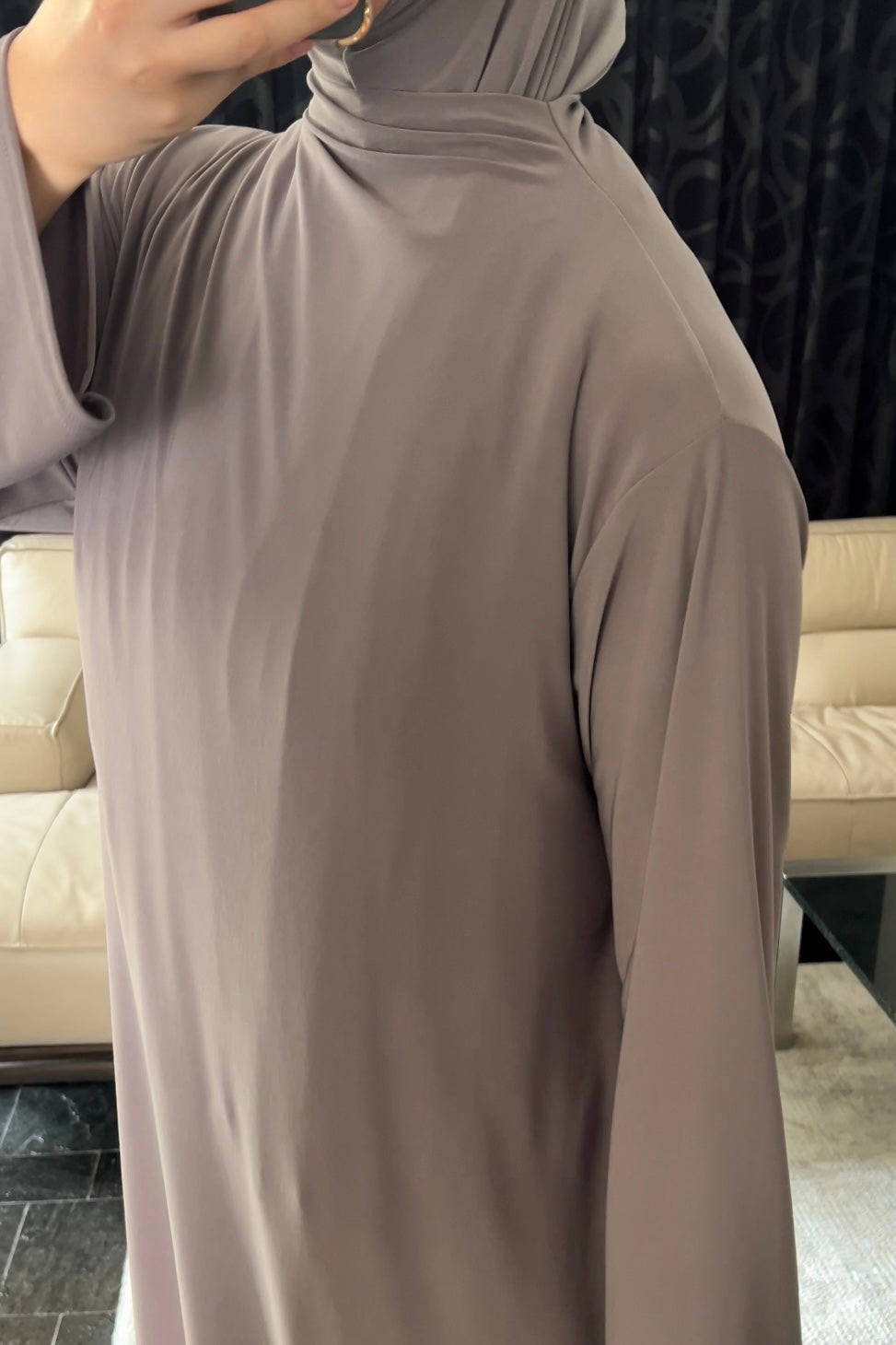 TAUPE KHIMAR SET
