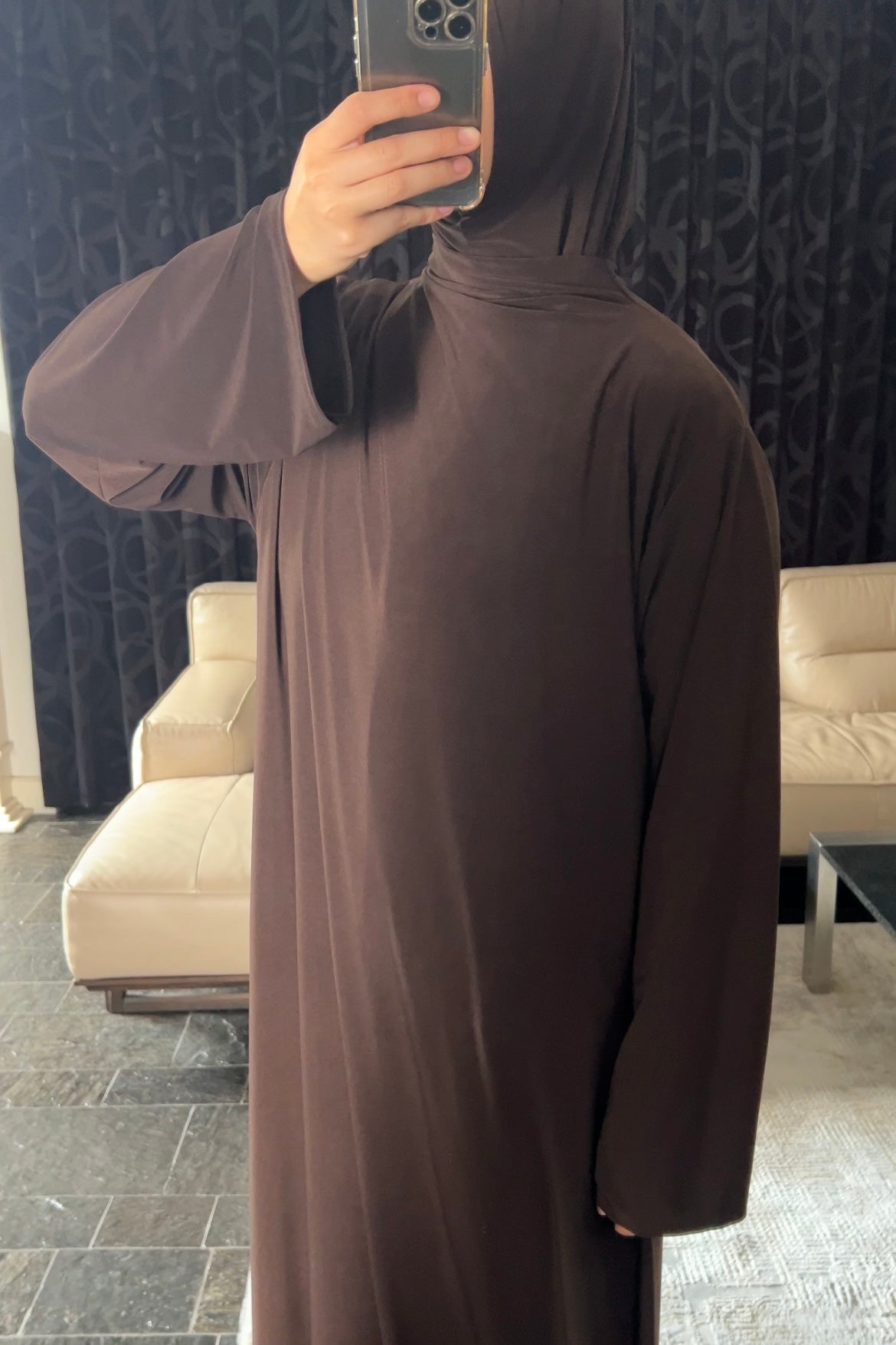 DARK BROWN KHIMAR SET