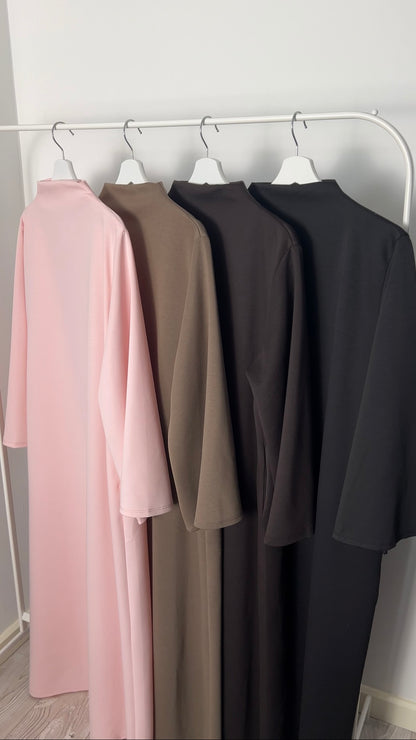 COMFY JERSEY DRESS TAUPE