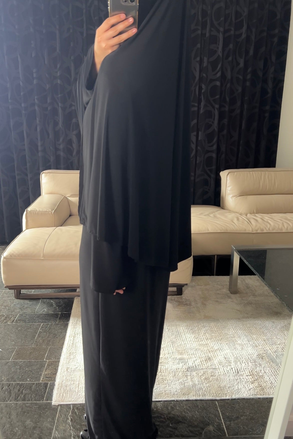 BLACK KHIMAR SET