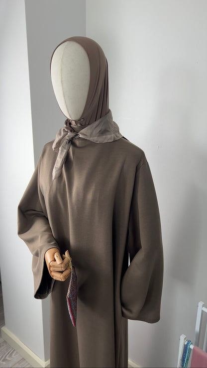 COMFY JERSEY DRESS TAUPE