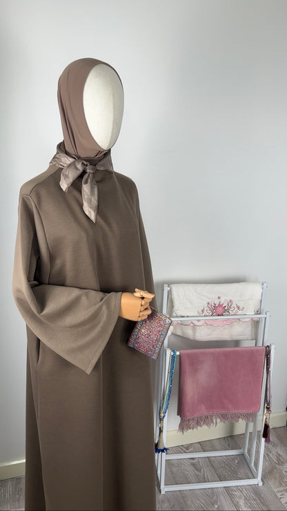 COMFY JERSEY DRESS TAUPE