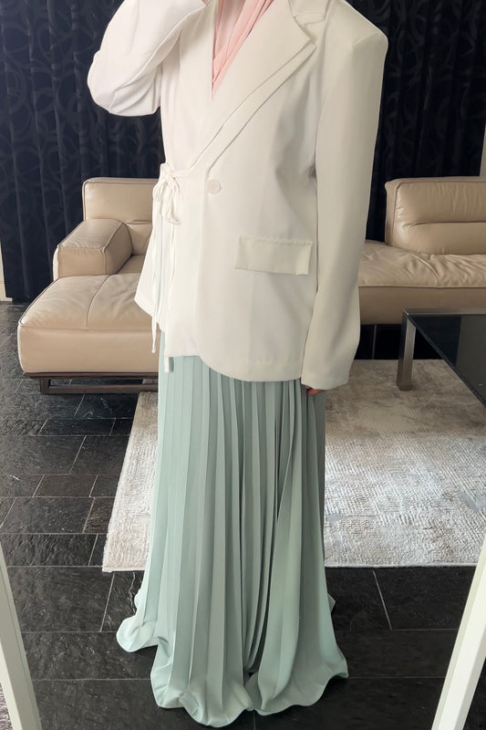 MINT PLISSÉ SKIRT