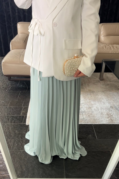 MINT PLISSÉ SKIRT