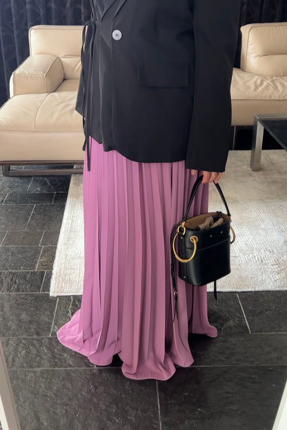 PURPLE PINK PLISSÉ SKIRT