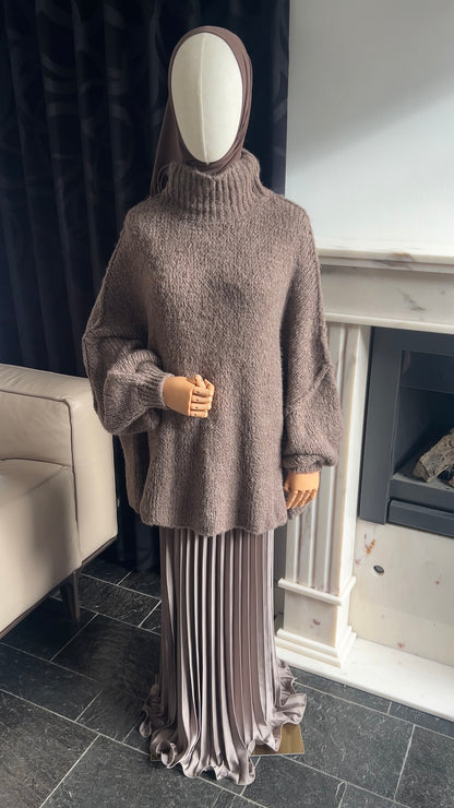 FLUFFY SWEATER TAUPE