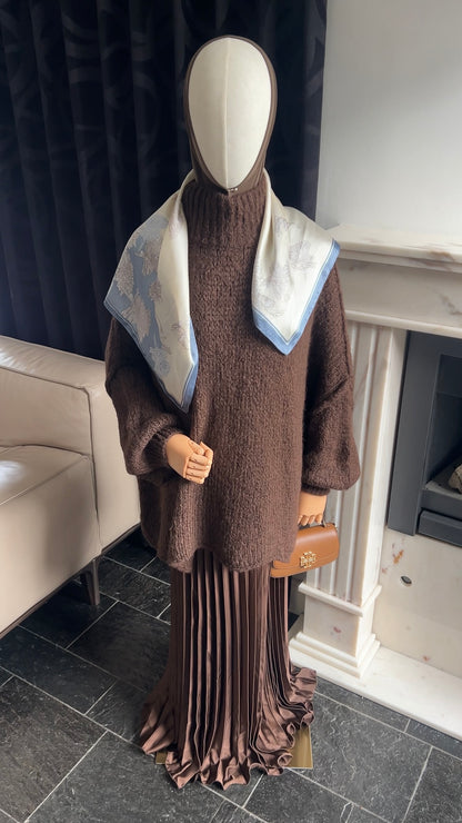 FLUFFY SWEATER BROWN